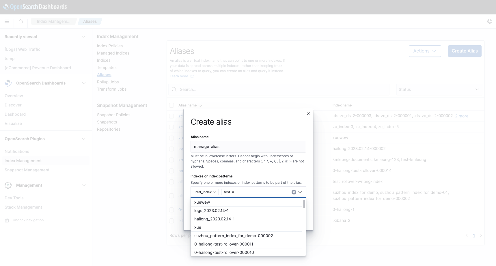 create an alias